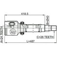thumbnail image 2 of Febest INNER CV JOINT RIGHT 24X44.1X26 # 2111-TC7RH OEM 4371796, 2 of 2
