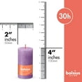 thumbnail image 2 of BOLSIUS 4 Pack Vibrant Violet (Purple) Rustic Pillar Candles - 2 X 4 Inches - Premium European Quality - Natural Eco-Friendly Plant-Based Wax - Unscented Dripless Smokeless 30 Hour Party Décor Candles, 2 of 8