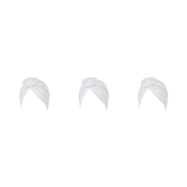 Turbante Nudo de punto Qarigey Interior Hijab Cubierta Gorro Moda Blanco Type1 NO1