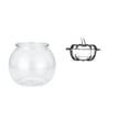thumbnail image 1 of Acuario de escritorio,Pecera pequeña transparente,pecera,jarrón,mesa,Plato de dulces,Plato de dulces de vidrio con tapa Tarro de dulces decorativo,Para el buffet de dulces,la mesa de fiesta, 1 of 8