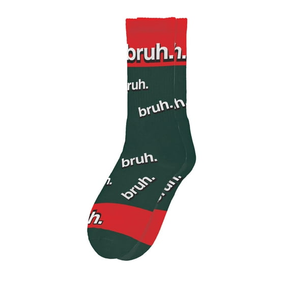 Sillies Socks Bruh Socks - Funny Novelty Unisex Sock Set, Woven Art, Fun Unique Patterns And Designs