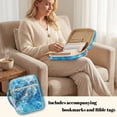 thumbnail image 4 of Xixirimido Quilted Bible Cover Case for Women Men Large Carrying Bag Book Tote Bags with Handle Bible Study Supplies Christian Gifts, Blue Turtle Floral Print, 4 of 7