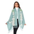 thumbnail image 3 of FORMRS Womens Scarf Winter Soft Long Big Warm Shawls Wrap Tassel Scarves, White Cartoon Swan, 3 of 9