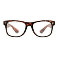 thumbnail image 3 of Lunettes de Lecture Classiques Hipster à Monture Corne Écaille +2,75, 3 of 4