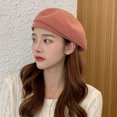 thumbnail image 5 of French Wool Beret Hat for Women-Solid Color Classic Slouchy Knit Beanie Winter Warm Artist Painter Hat, 5 of 5
