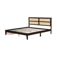 thumbnail image 2 of King size bed with rattan headboard and storage drawers for a bedroom that combines style and utility, 2 of 2