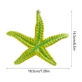 thumbnail image 3 of Honeeladyy Christmas Starfish Ornaments, Seaside Hanging Wall Decoration, Green Beach Starfish Pendant for Home Restaurant Bedroom Bathroom Wedding Party Photo Props, 3 of 3