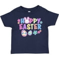 thumbnail image 3 of Inktastic Happy Easter with Bunny Face and Easter Eggs Girls Toddler T-Shirt, 3 of 5