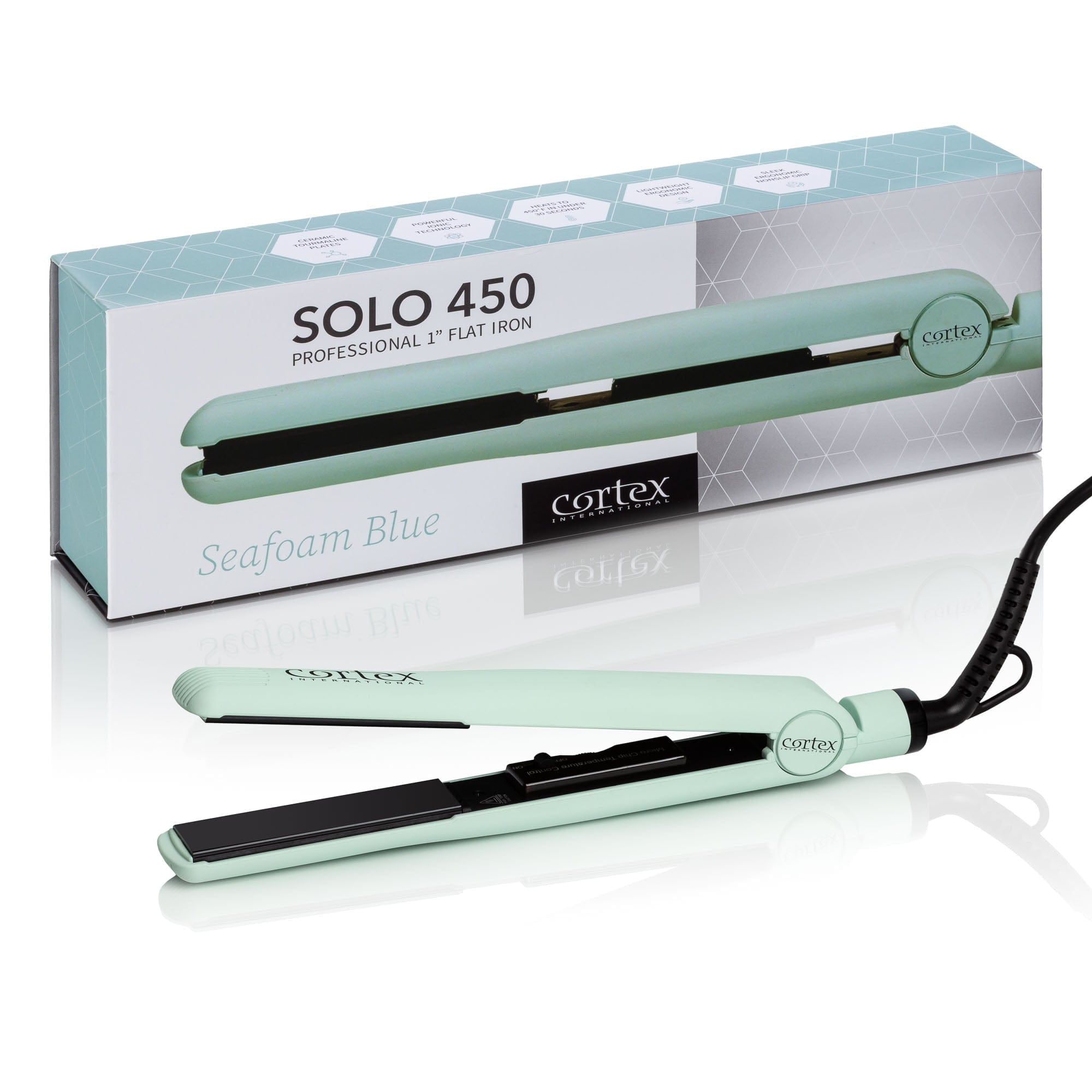 Cortex International Solo 450 Tourmaline Infused Ceramic Plate 1 Dual Voltage Flat Iron Lavender Walmart