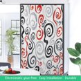 thumbnail image 4 of Grey Orange White Privacy Window Film Frosted with Geometric Ornament Funky Design Stained Glass Film Frosted Privacy Window Film Swirls Pattern 35.4Wx59L-inch, 4 of 7
