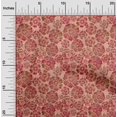 thumbnail image 2 of oneOone Cotton Poplin Twill Red Fabric Floral Craft Projects Decor Fabric Printed By The Yard 56 Inch Wide, 2 of 4