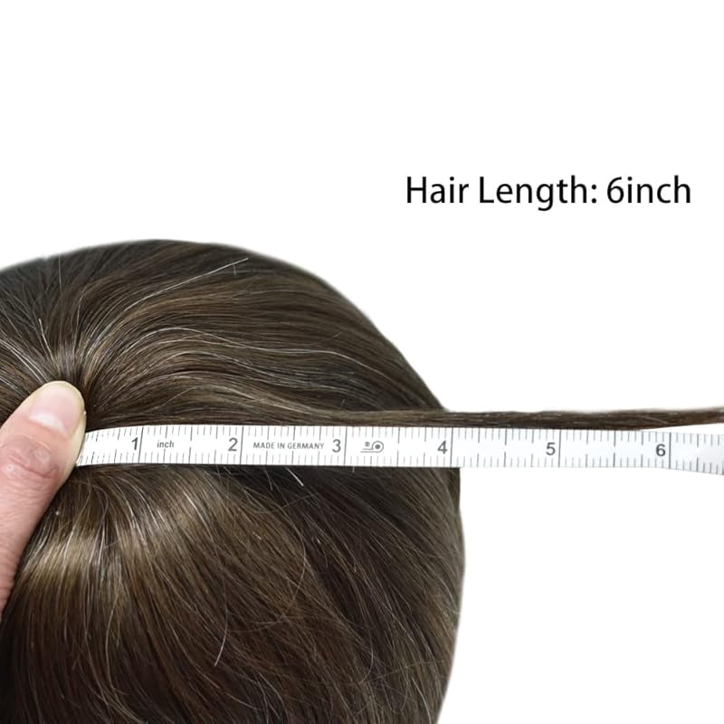 Toupee for Men Hairpiece Replacement System Male Prosthesis Full Poly Thin Soft Human Hair Piece 8X10 Injected PU Durable Skin Mens Wig #1B off Black