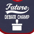 thumbnail image 4 of Inktastic Future Debate Champ Debating Boys or Girls Baby Bib, 4 of 4