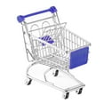 thumbnail image 5 of Baoblaze Mini Shopping Cart Supermarket Metal Handcart Toy Ornament Desktop Organizer blue, 5 of 8