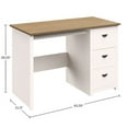 thumbnail image 6 of Lavish Home Computer Desk with Attached 3-Drawer File Cabinet (White), 6 of 8
