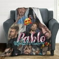thumbnail image 4 of Pablo Schreiber Blanket Ultra Soft Flannel Fleece Blanket Stylish Bedroom Living Room Sofa Warm Blanket All Season Use 30"*40"（76 * 100cm）, 4 of 6