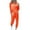 Orange, variant on LYXSSBYX Sweatsuits 2pcs Sets Womens Plus Size Women Loose Two-Piece Sets Solid Long Sleeve Tops Casual Pants Sweatsuit