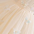 thumbnail image 7 of ITSAME Girls Tutu Dress, Puffy Tulle Waist-Cinching Sleeveless Kids Wedding Pageant Party Prom Gown Beige 2-3T, 7 of 7