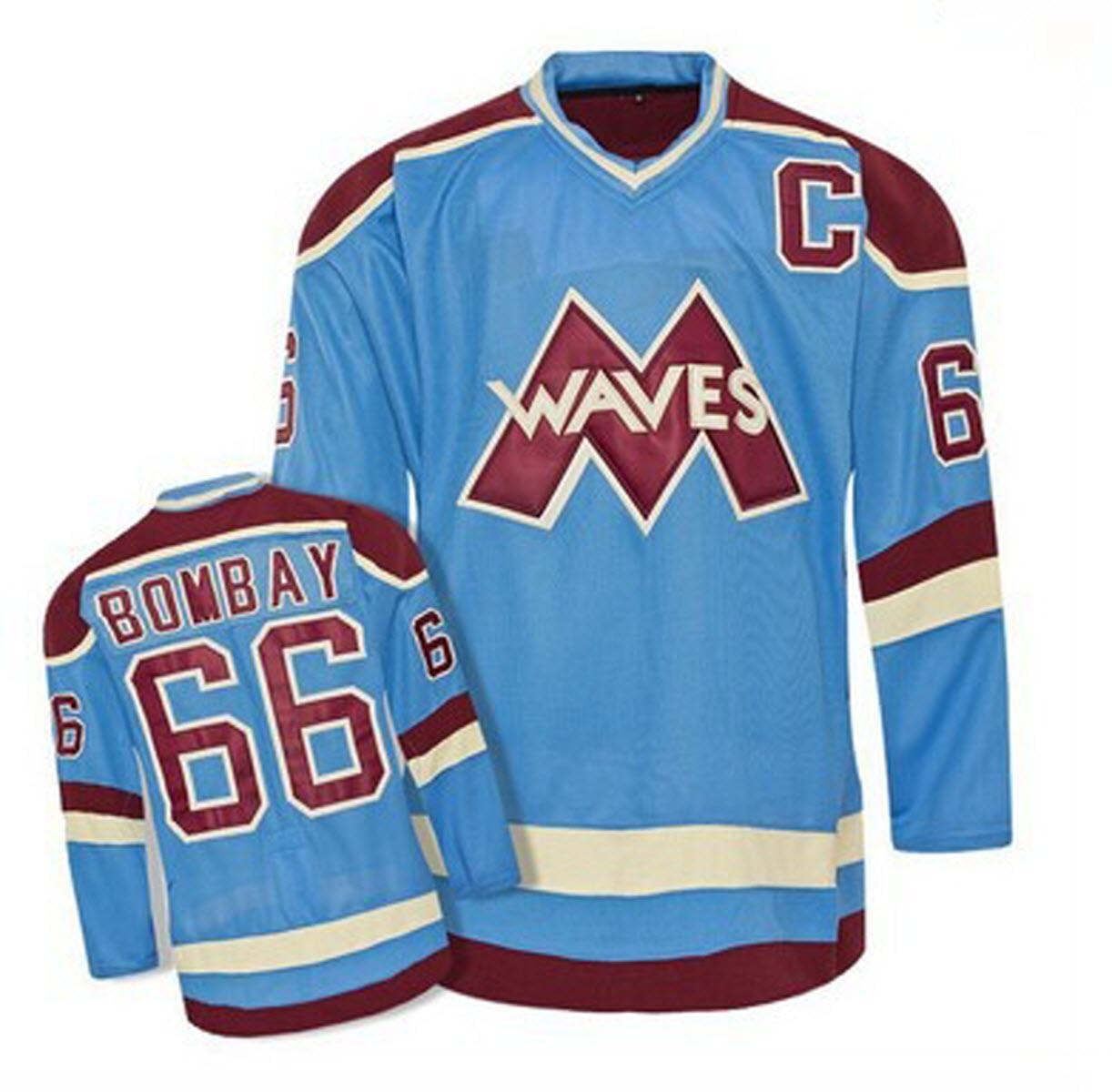 Your Team Custom Gordon Bombay #66 Men's Movie Ice Hockey Jersey 