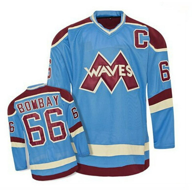 Any Name Number Waves Mighty Ducks Retro Custom Hockey Jersey Bombay Blue