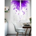 thumbnail image 4 of Modern Purple Sheer Curtains 63 Inch Length 2 Panels Set, Gradient Floral Abstract Bohemian White Voile Window Treatment Rod Pocket Curtains Sheers Drapes for Bedroom/Living Room/Kitchen 52x"63"x2, 4 of 7