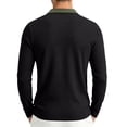 thumbnail image 3 of Mfakffe Men's Polo Shirts Classic Long Sleeve Golf T Shirt Fall Winter Big and Tall Lapel Collar Tops Work Cotton Tees (Black, S), 3 of 5