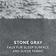 thumbnail image 4 of Funda de Cama Furhaven Gris Piedra de Piel de Felpa y Gamuza para Mascotas Jumbo Plus, 4 of 6
