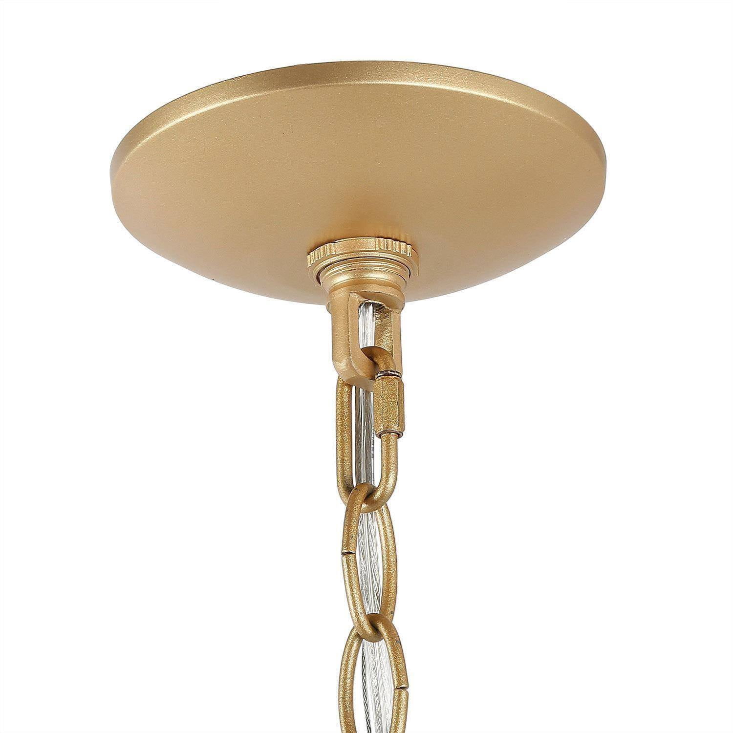 LNC 12" Gold Mini Chandelier with 3 Candles and Adjustable Chain, E12 Base, Indoor Dry Use