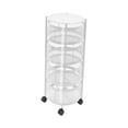 thumbnail image 4 of Abbracc Kitchen Storage Cart 4 Tier Fruit and Vegetable Storage with Wheels Net Basket Rolling Trolley Storage Rack for Kitchen white, 4 of 9