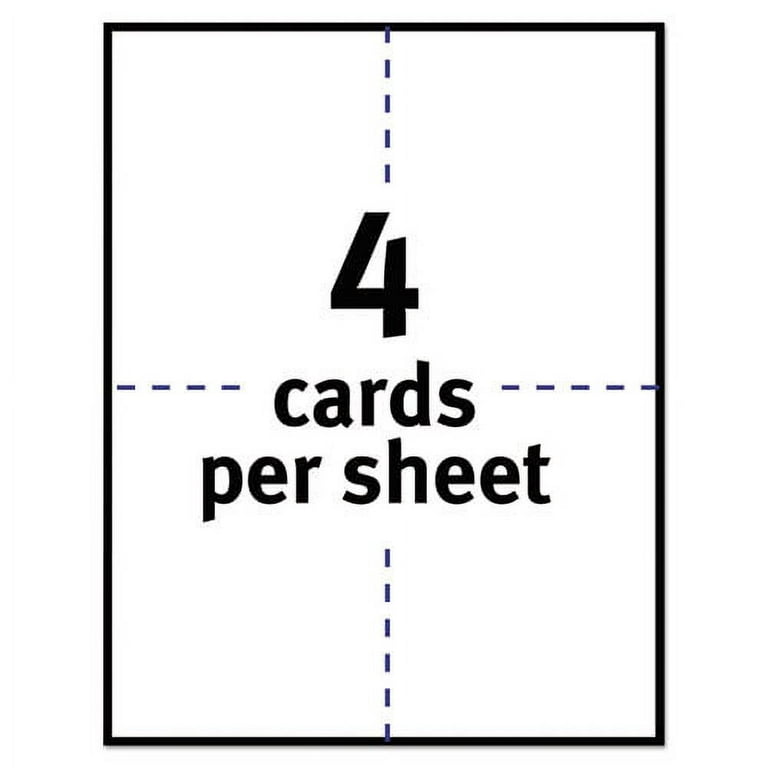 4-up Postcards, 65lb White  Printable postcards, Place card template, Card  templates printable