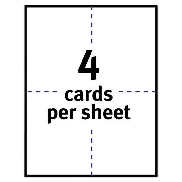 Printable Postcards, Laser, 80 lb, 4.25 x 5.5, Uncoated White, 200 Cards, 4 Cards/Sheet, 50 Sheets/Box Printable Postcards, Laser, 80 lb, 4.25 x 5.5, Uncoated White, 200 Cards, 4 Cards/Sheet, 50 Sheets/Box