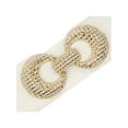 thumbnail image 2 of Cinturón elástico para mujer INSPIRE CHIC con hebilla de doble anillo de aleación, adecuado para falda o vestido, 67x6cm/26.4x2.4" color beige, 2 of 6