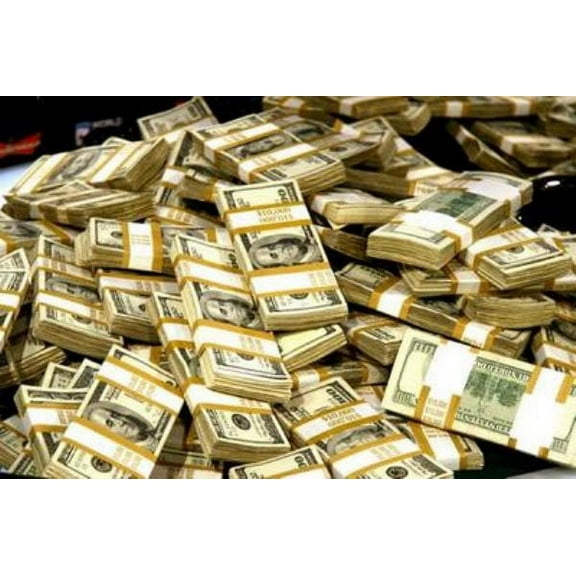 Poster Time A Million Dollars Poster Pile of Money Cash 11inx17in Mini Poster 11x17 poster Color Category: Multi, Unframed, Ages: Adults, Rectangle