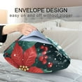 thumbnail image 4 of Yayeee Pillowcase Standard Size Set of 2 Satin Wrinkle Resistant Pillow Case, Christmas Poinsettia, 4 of 8