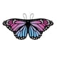 thumbnail image 1 of ButterflyBack Hanging ButterflyDecorative BalloonsKids Toy ButterflyCloak Garden Flag Decoration, 1 of 5