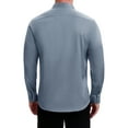 thumbnail image 3 of CAMISAS FORMAL DE MANGA LARGA CON CUELLO PUNTO PARA HOMBRE INSPIRAR CHIC COLOR GRIS TAMAÑO 3XL, 3 of 6