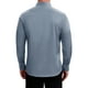thumbnail image 3 of CAMISAS FORMAL DE MANGA LARGA CON CUELLO PUNTA PARA HOMBRE DE COLOR SÓLIDO GRIS 2XL, 3 of 6