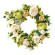 thumbnail image 1 of Corona para puerta principal, corona de primavera/verano, guirnalda decorativa para el hogar, artificial. Verde, 1 of 8