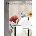thumbnail image 2 of Sunflower Floral Swag Valances for Windows, Small Curtains Drapes, Summer Pastoral Spring Botanical Kitchen Window Curtains Over Sink Rod Pocket Window Treatment Valance for Bedroom/Bathroom 56"x36", 2 of 5