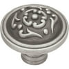 Liberty 38mm Diameter French Lace Knob, Brushed Satin Pewter