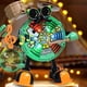 thumbnail image 1 of Juguete interactivo de música de tambor de jazz | Simulación de baile Batería iluminada | Personaje animado | Sonido rítmico y luces de colores | Entrenamiento auditivo y de ritmo | 1 pieza verde |, 1 of 7