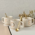 thumbnail image 3 of Thyme & Table 13.5 fl oz Monogram D Stoneware Mug, Coaster and Stir Set, 3 of 5