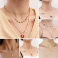 thumbnail image 2 of CUITING 3PCS Boho Good Luck Evil Eye Pearl Gold Plated Necklace Women Delicate Jewelry Party Gift-#2, 2 of 9