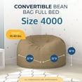 thumbnail image 3 of Ultimate Sack 5000 5-Foot Bean Bag Chair with Footstool Set, Camel Suede Cover, 3 of 6