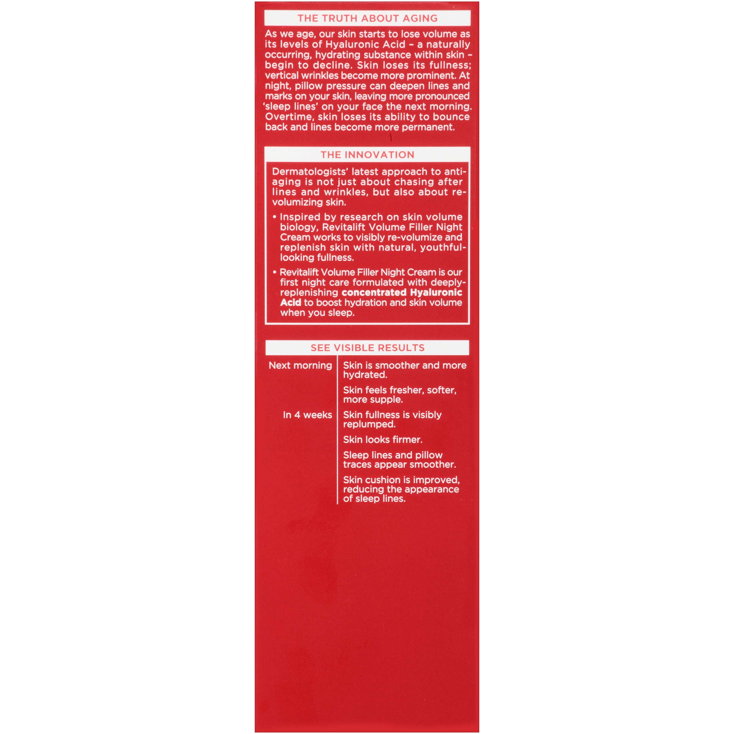 revitalift volume filler night cream