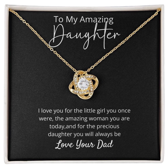 To My Daughter Necklace From Dad Christmas Gift for Daughter 925 Sterling Silver Necklace