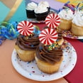 thumbnail image 3 of Peppermint Swirl Cupcake Picks Toppers Decoration Set of 6, 3 of 3