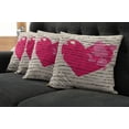 thumbnail image 5 of Ambesonne Antique Throw Pillow Cover 4 Pack, Love Words Handwriting, 20", Beige Magenta, 5 of 5