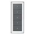 thumbnail image 2 of Maklaine Transitional 5 - Drawer Jewelry Armoire in Gray / Blue with Mirror, 2 of 3