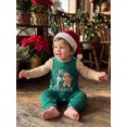 thumbnail image 6 of RUINIXCW Baby Boy Christmas Outfits Rompers Letter Embroidery Overalls Pants and Hat, 6 of 8